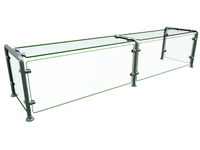 Hatco Flav-R-Shield EP12-07218 Single-Sided Full-Service Pass-Over Food Shield, 2-Bay, 72 x 18 Inches