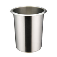Winco 1.25 Qt Round Stainless Steel Bain Marie, 5 x 6 Inch, Bent Rim, Mirror Finish