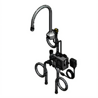 T&S Brass ChekPoint Electronic Sensor Deck-Mount Single-Hole Gooseneck Touchless Faucet with Mixing Valve