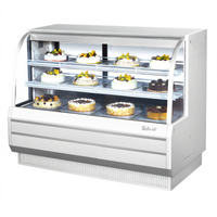 Turbo Air Full-Service Curved Glass Refrigerated Bakery Display Case, 60 1/2