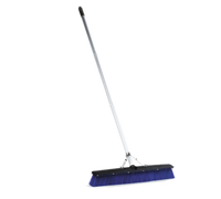 Flo-Pac Sweep Complete 24-Inch Blue Floor Sweep with Integrated Squeegee and 60-Inch Aluminum Handle
