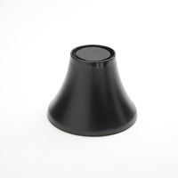 Lift Round Black Melamine Buffet Pedestal, 6-1/2 Inch Dia. x 4-7/8 Inch H