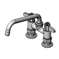 equip 4-Inch Center Deck Mount Mixing Faucet with 8-Inch Swing Nozzle and Lever Handles