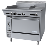 Garland Cuisine 36-Inch Heavy Duty Natural Gas Combination Range with 24-Inch Griddle, 12-Inch Hot Top, and Convection Oven