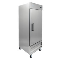 Aurora 20.5 Cu. Ft. One-Section Reach-In Refrigerator with Bottom-Mount Self-Contained Cooling, Solid Hinged Door, Stainless Steel