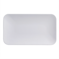 American Metalcraft Mix & Matte 12 Inch Rectangular Melamine Platter, Matte White