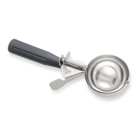 Size 8 Thumb Press Portion Scoop/Disher with Gray Color-Coded Handle, Stainless Steel Bowl, 4-5 oz