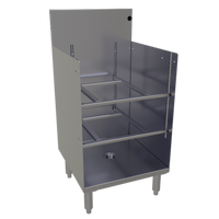 Glastender Underbar Stainless Steel Glass Rack Storage Unit, Open Top, 18