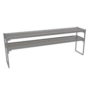 Glastender 78-Inch Double Stainless Steel Overshelf for Pass-Thru Cocktail Stations