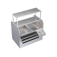 Krowne Royal Series 54-Inch Pass-Thru Underbar Ice Bin/Cocktail Station with Left-Side Ice Bin and 10-Circuit Cold Plate