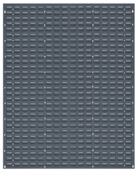 Quantum Wall-Mounted Louvered Panel Starter Unit, 48 x 61 Inches, Gray Enamel Finish