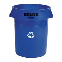 BRUTE 32 Gallon Blue Open Top Commercial Recycling Container
