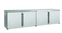 Perlick BBR96 96-Inch Four-Door Remote Back Bar Refrigerator, Stainless Steel Interior