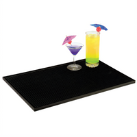 Omcan USA Black Bar Service Mat, 18 x 12 Inches