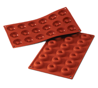 Silikomart Mini-Savarin Silicone Baking Mold, 18-Cavity