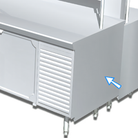 La Rosa Refrigeration 2-Inch Thick 304 Stainless Steel End Riser with Full Finished Welds