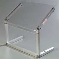 Carlisle 24-Inch Adjustable Single-Sided Freestanding Sneeze Guard with Clear Acrylic Shield and Aluminum Frame