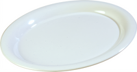 Sierrus Oval Melamine Platter, 12 x 9 Inches, White