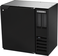 Beverage-Air BB36HC-B One-Section Back Bar Refrigerator, 36 Inch Wide, Solid Door, Black