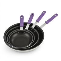 Wear-Ever SteelCoat x3 Nonstick Aluminum Fry Pan with Purple Allergen Handle, 12 Inch