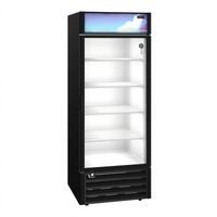 Hoshizaki 26 Cu. Ft. Black Single-Section Glass Door Reach-In Merchandiser Refrigerator