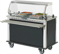 Dinex Mealtime Xpress DXCMTXHR Dual Compartment Heated and Refrigerated Meal Delivery Cart