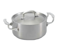 Miramar 3 Qt Round Induction-Ready Casserole Dish with Low Dome Cover