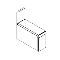 Top Shelf 6-Inch Stainless Steel Underbar Filler Section with Flat Top