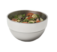 Vollrath Double Wall Round Stainless Steel Serving Bowl, 1.7 Quart, Mirror/Satin Finish
