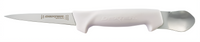 Dexter Russell Sani-Safe 4-1/2 Inch Cut and Gut Knife with Spoon, White Polypropylene Handle