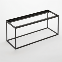 American Metalcraft Twilight Rectangular Black Metal Buffet Riser, 15 x 5-1/2 x 6 Inches
