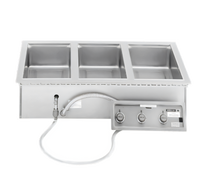 Wells MOD-327T Built-In Electric Top-Mount Food Warmer with 3 Pan Openings
