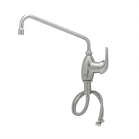 EverSteel Stainless Steel Single Hole Deck Mount Single Lever Faucet with 12-Inch Swing Nozzle