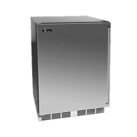 24-Inch Wide Undercounter Glass Chiller Freezer, Self-Contained Refrigeration, Stainless Steel