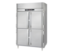 Victory UltraSpec Series Two-Section Pass-Thru Heated Holding Cabinet, 55.6 Cu. Ft., Standard Depth, with 8 Wide Half-Height Solid Doors