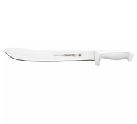 Mundial 12-Inch Stamped Butcher Knife with White Polypropylene Handle