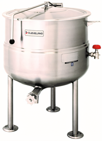 Cleveland Range 40-Gallon Floor Model Direct Steam Kettle with 2/3 Steam Jacket and Tri-Leg Base