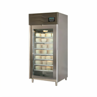 Omcan Affinacheese® Single-Section Reach-In Cheese Drying Cabinet, 330 lb Capacity, Self-Contained Top-Mounted Refrigeration, Glass Display Door
