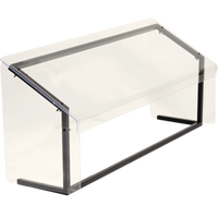 Carlisle 60 Inch Freestanding Single-Sided Portable Sneeze Guard with Clear Acrylic Shield and Aluminum Frame