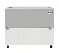 KoolMore 49-Inch 12-Crate Milk Cooler with Two Vertical Swing Glass Doors