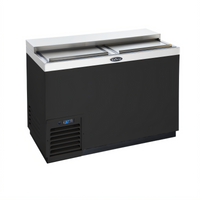 Krowne 48-Inch Black Vinyl Slide-Top Bottle Cooler with Self-Contained R290 Refrigeration