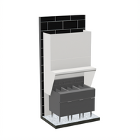 Avtec SimpleSpec Type I Wall-Mount Exhaust-Only Fryer Hood for 3 20-Inch Fryers, 66W x 31D x 42H