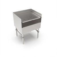 John Boos Recessed Freestanding Underbar Drainboard, 12 x 21 Inch, Stainless Steel