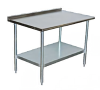 Serv-Ware Standard Series 30 x 24 Inch Stainless Steel Work Table with 2-Inch Turnup