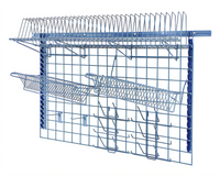 Quantum Store Grid Medium-Duty Wall-Mounted Starter Kit with Tray Drying Racks, Bottle Holders, and Hooks
