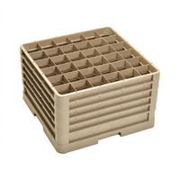 Traex Full-Size 36-Compartment Closed-Wall Glass Rack, 11-Inch Interior Height, Beige