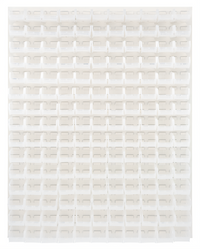 Quantum 48-Inch x 8-Inch x 61-Inch Wall-Mounted Louvered Panel Starter Unit with 165 Clear Bins
