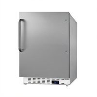 Summit Commercial 1-Section Undercounter All-Freezer, 2.68 Cu. Ft., Stainless Steel, Solid Reversible Door