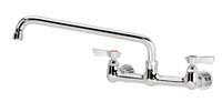 Krowne Silver Series Splash-Mounted Faucet with 12-Inch Swing Spout, 8-Inch Centers