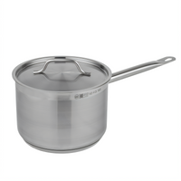 Vollrath Optio 4-Quart Straight-Sided Induction-Ready Stainless Steel Sauce Pan with Dome Lid